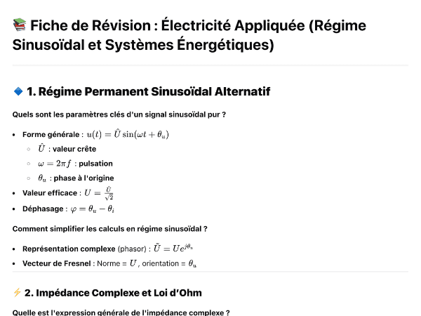 La fiche parfaite en 60 secondes